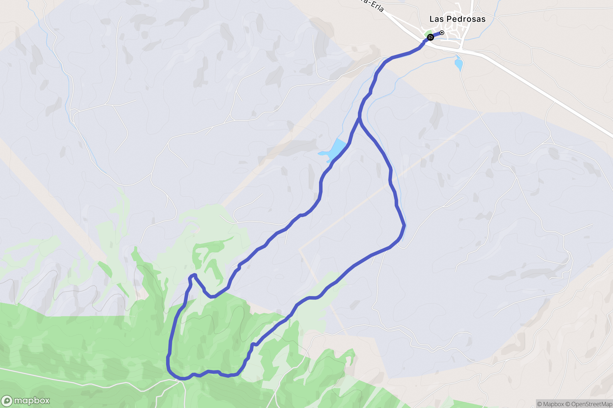 Las Pedrosas : carte du parcours de randonnée - Spain