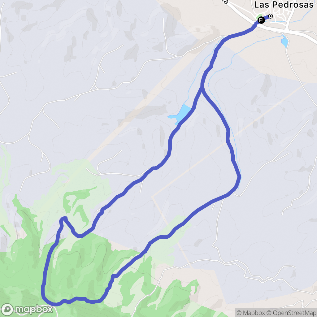 Las Pedrosas : carte du parcours de randonnée - Spain