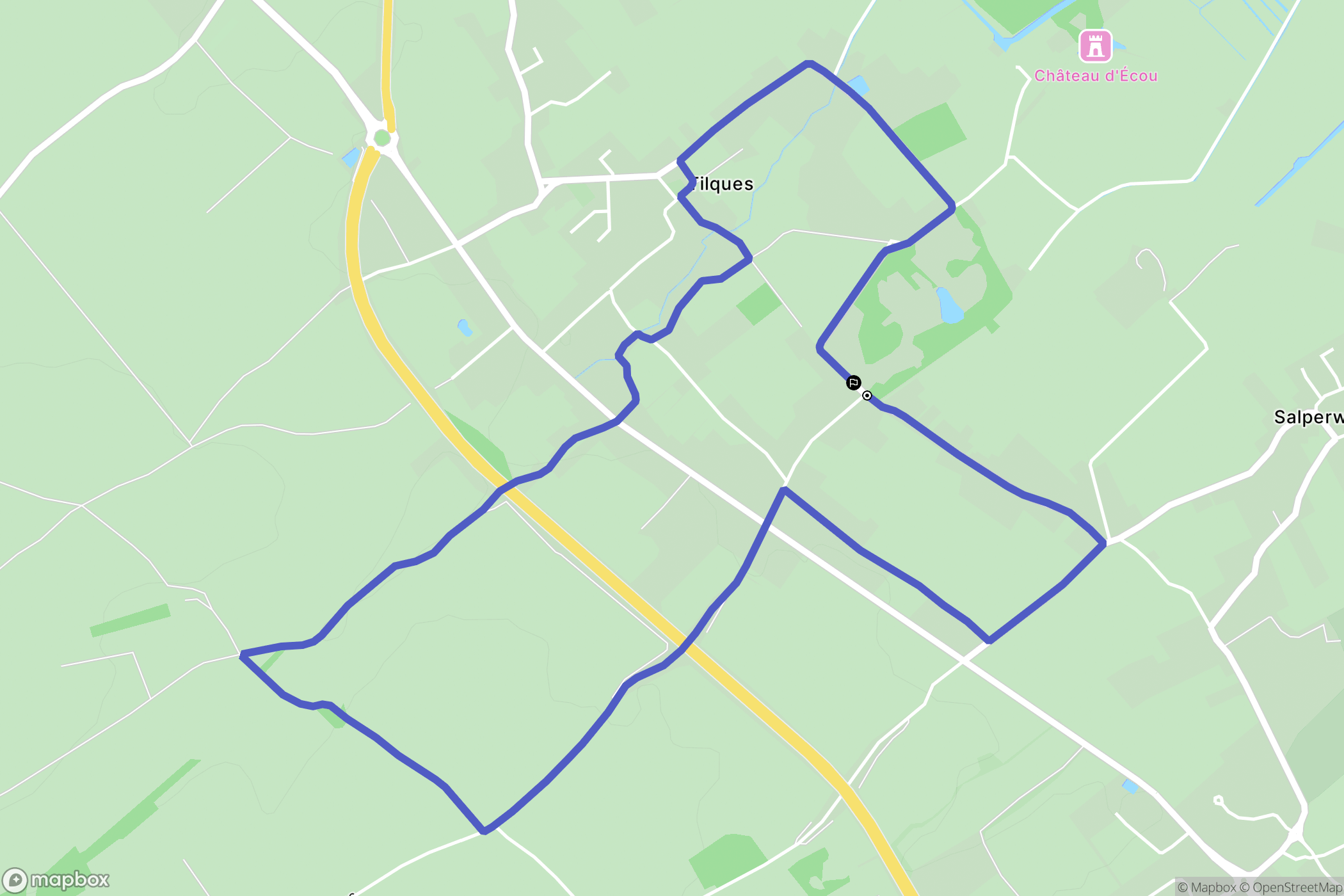 Tilques : carte du parcours de randonnée - France
