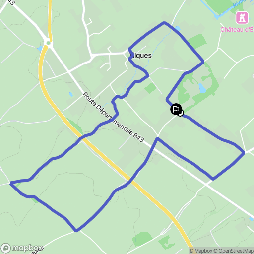 Tilques : carte du parcours de randonnée - France