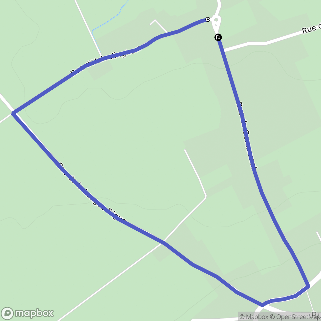 Bayenghem-lès-Éperlecques : carte du parcours de randonnée - France