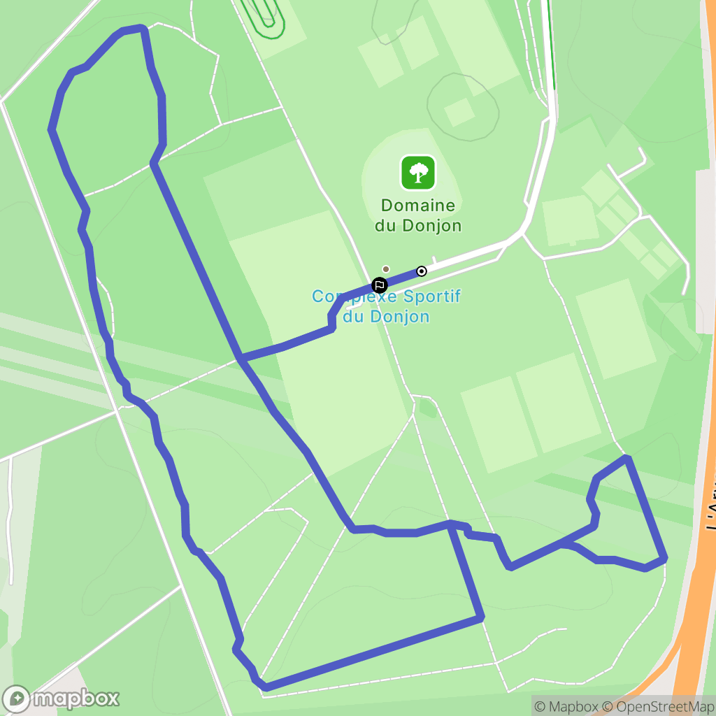 Olivet : carte du parcours de randonnée - France