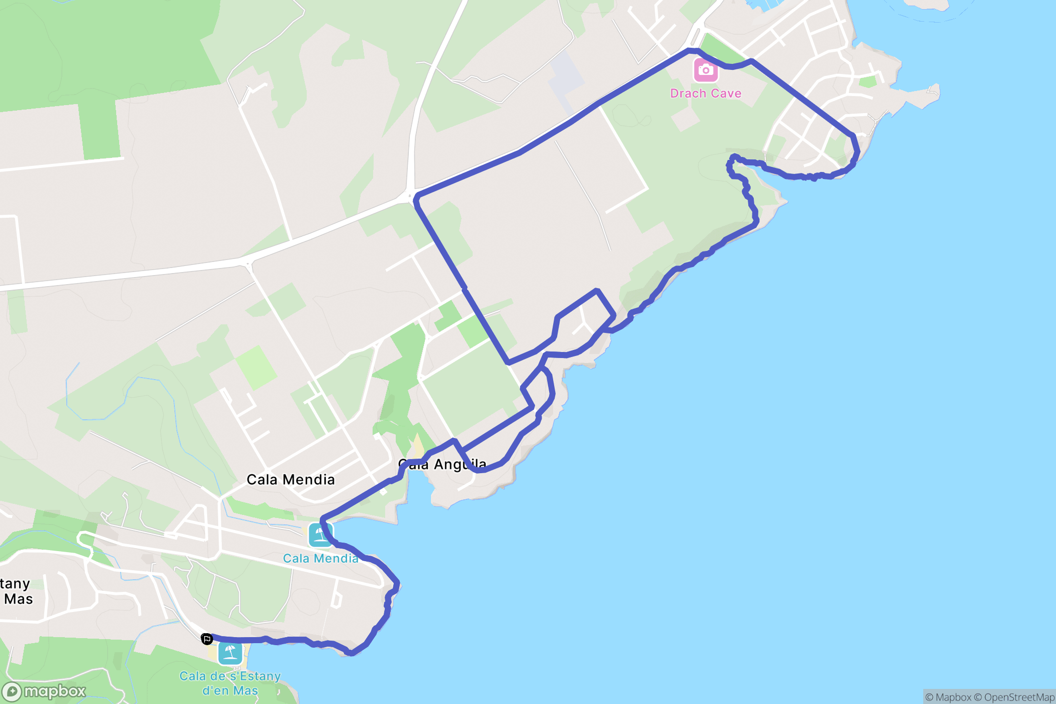 Romàntica : carte du parcours de randonnée - Spain