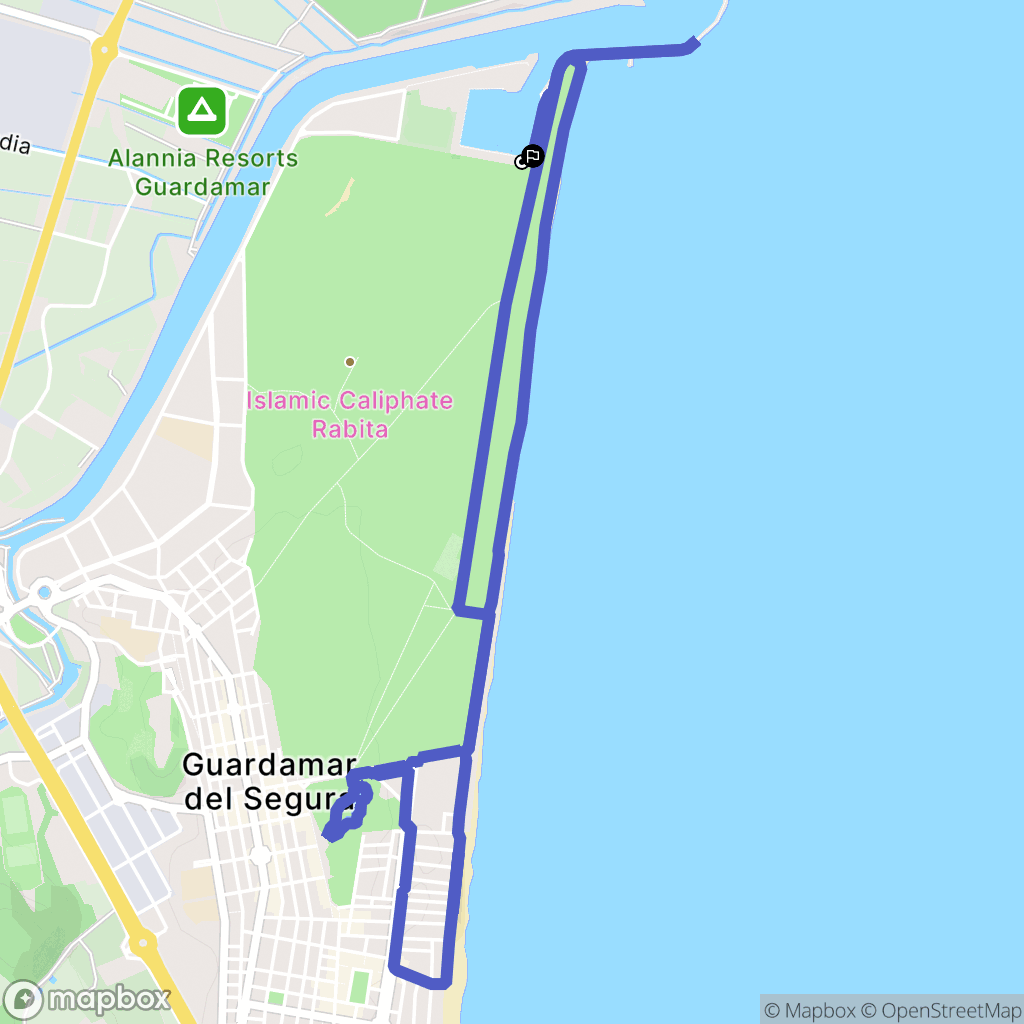 Guardamar del Segura : carte du parcours de randonnée - Spain