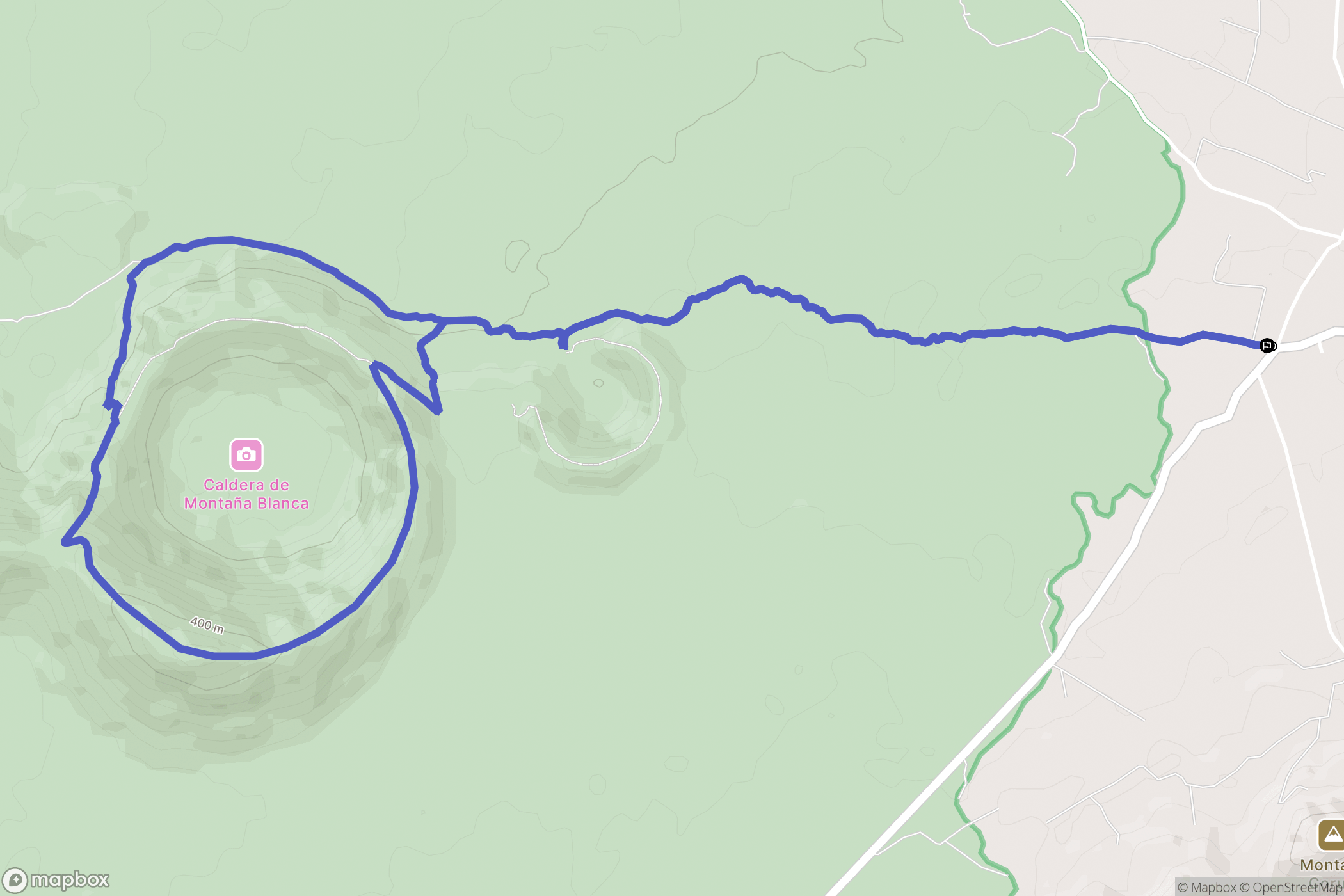 Mancha Blanca : carte du parcours de randonnée - Spain