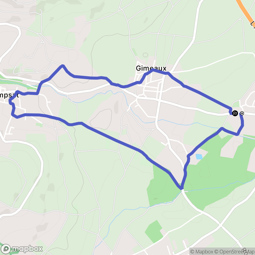Davayat : carte du parcours de randonnée - France