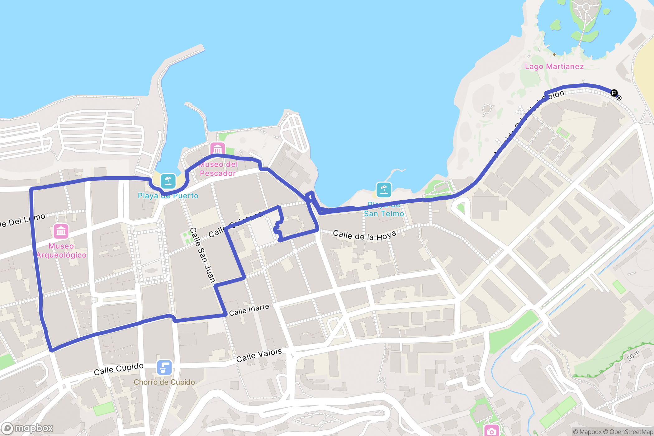 Puerto de la Cruz : carte du parcours de randonnée - Spain