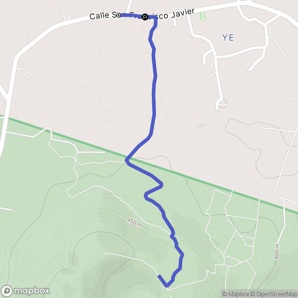 Ye : carte du parcours de randonnée - Spain