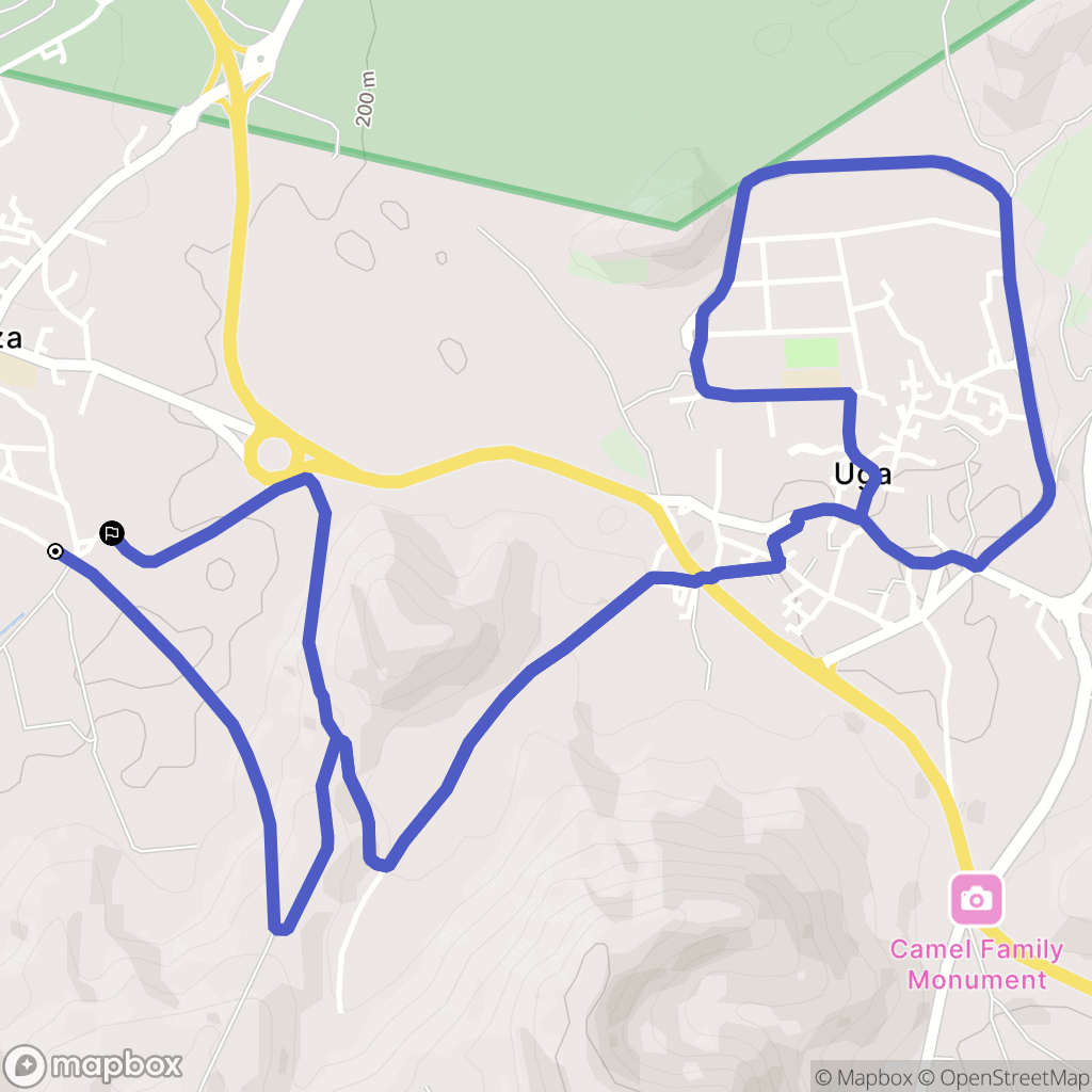 Yaiza : carte du parcours de randonnée - Spain