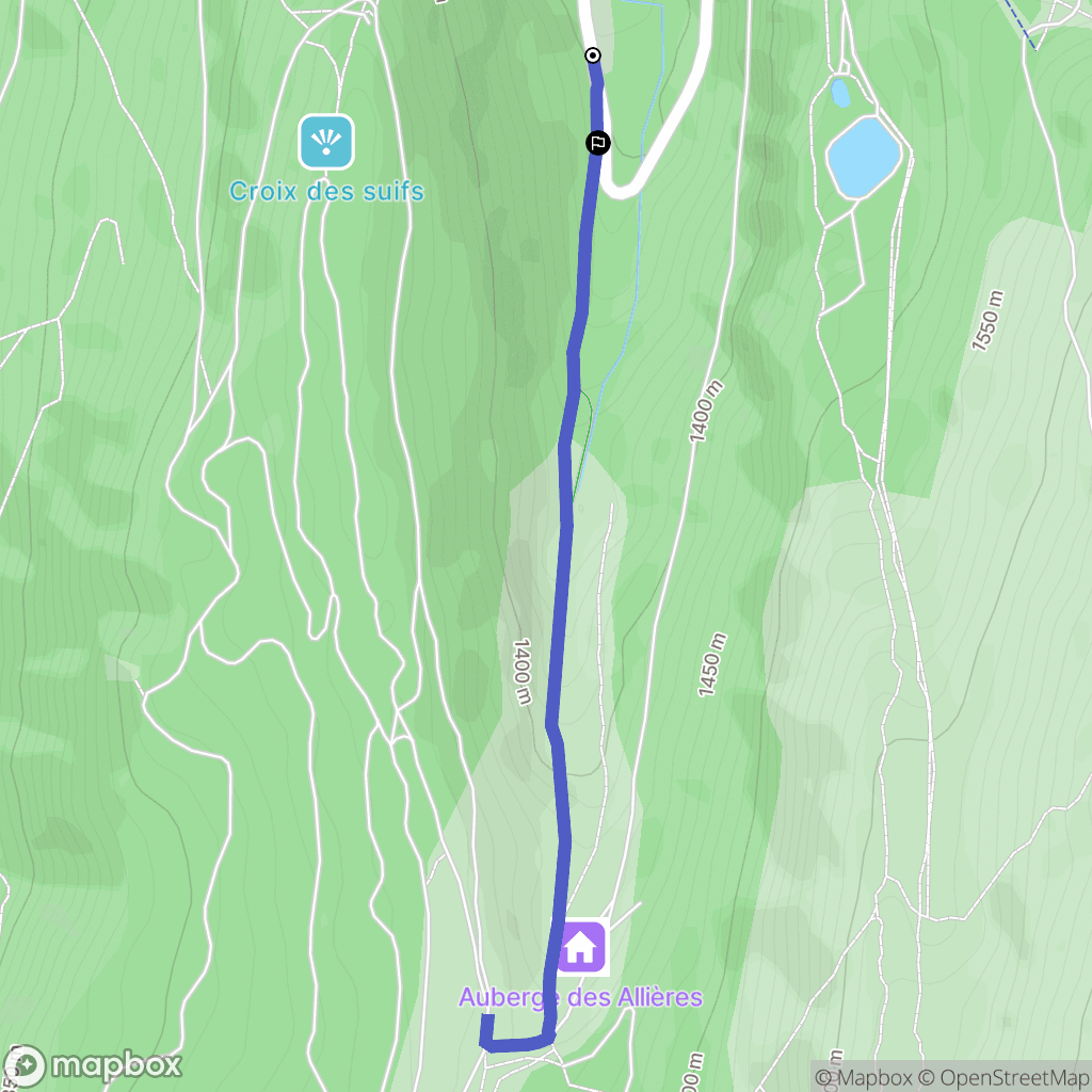 Lans-en-Vercors : carte du parcours de randonnée - France