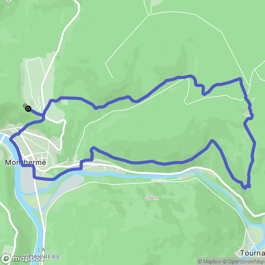 Monthermé : carte du parcours de randonnée - France