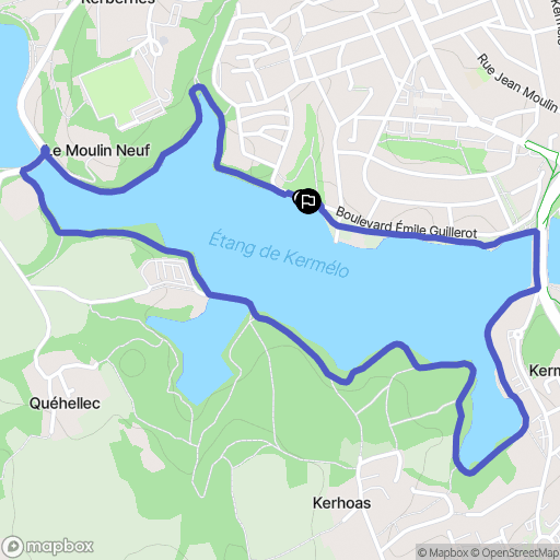 Lorient : carte du parcours de randonnée - France