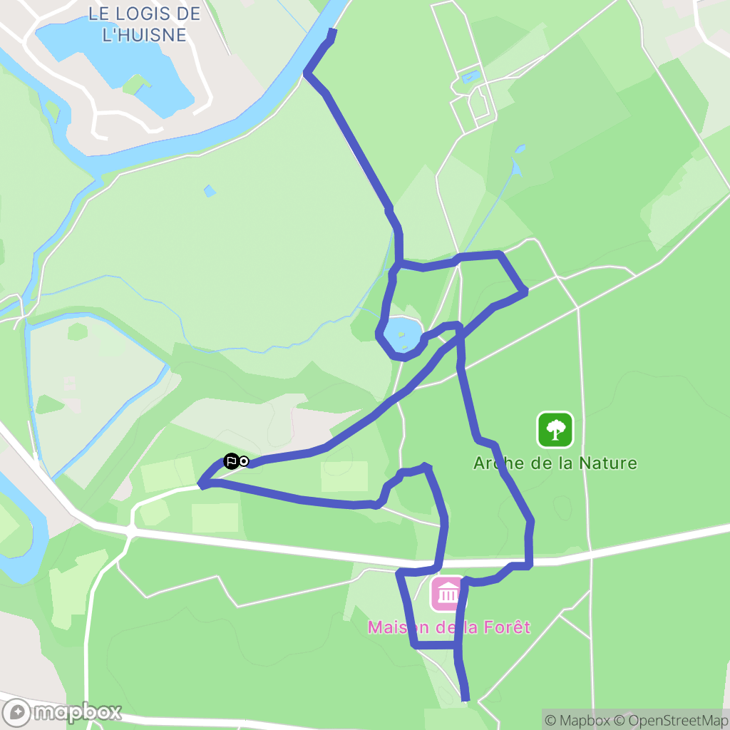Le Mans : carte du parcours de randonnée - France