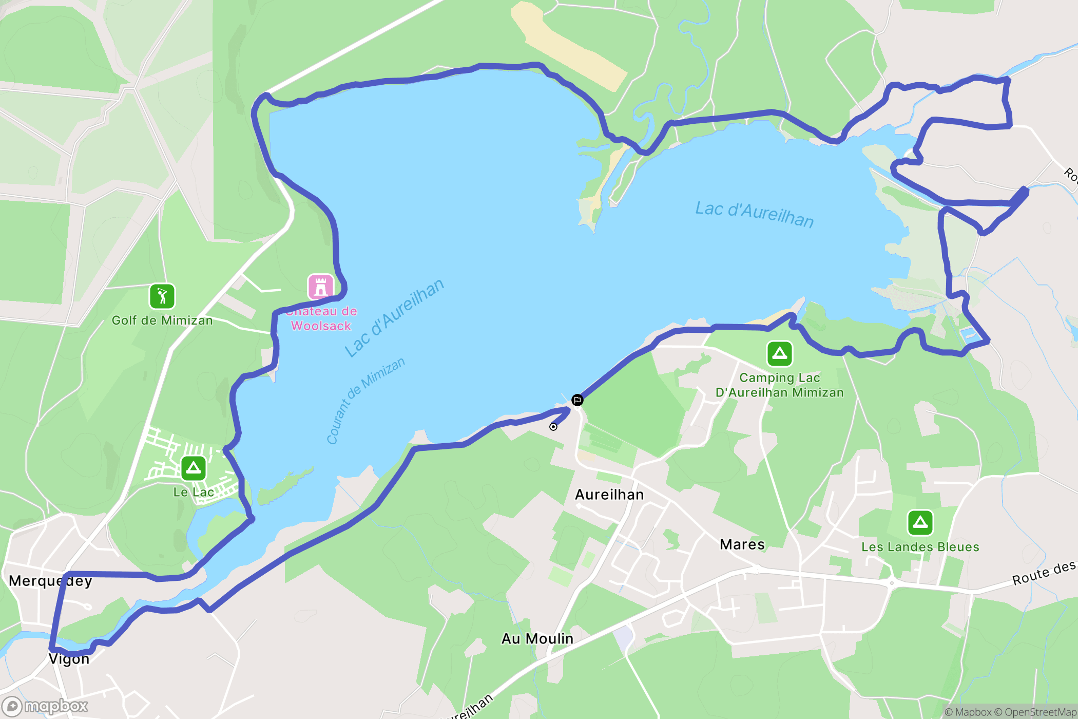 Aureilhan : carte du parcours de randonnée - France