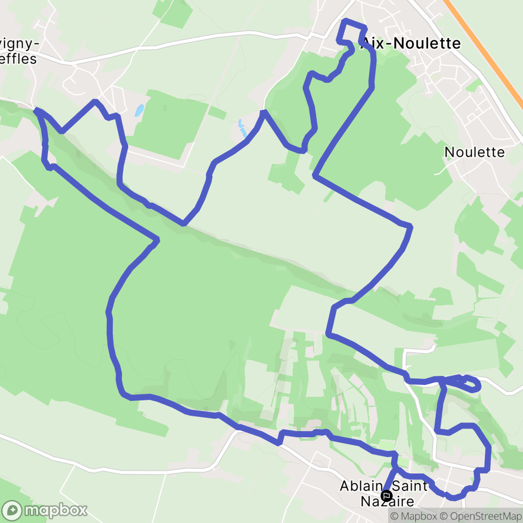 Ablain-Saint-Nazaire : carte du parcours de randonnée - France