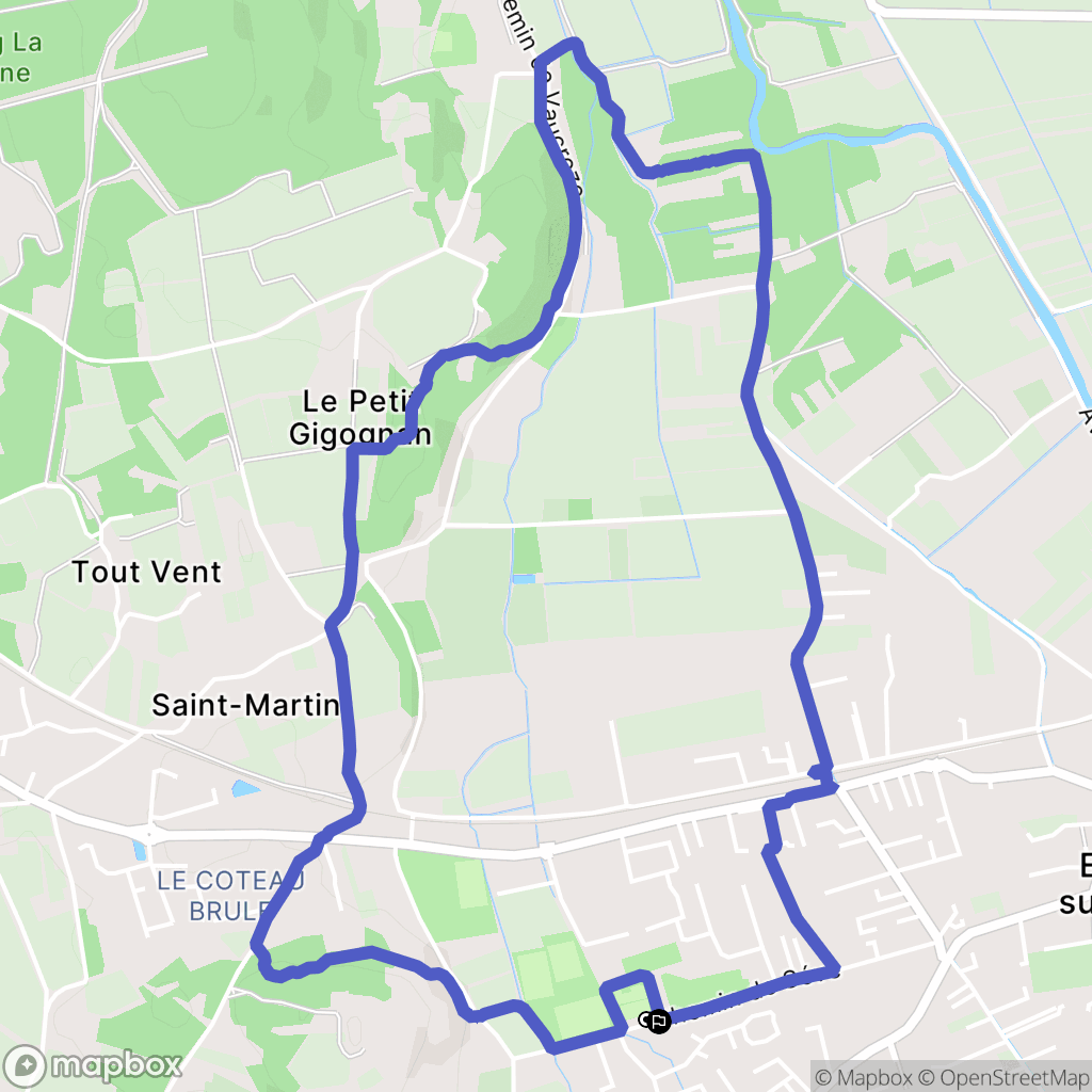 Entraigues-sur-la-Sorgue : carte du parcours de randonnée - France