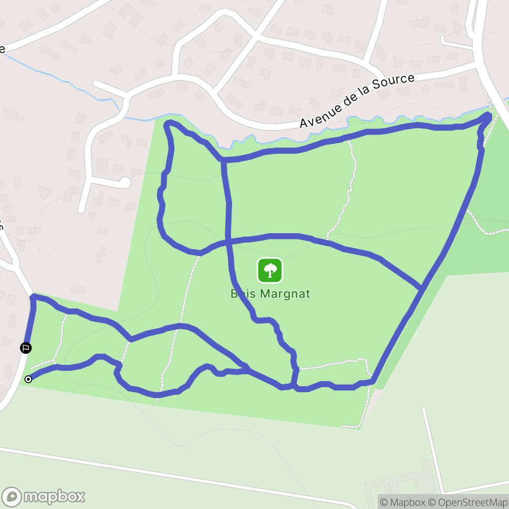 Artigues-près-Bordeaux : carte du parcours de randonnée - France