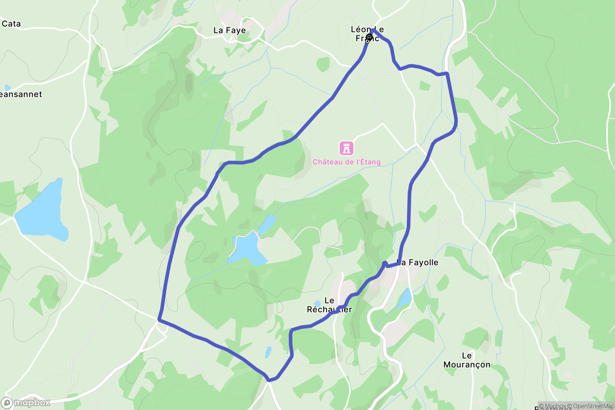 Bosroger : carte du parcours de randonnée - France