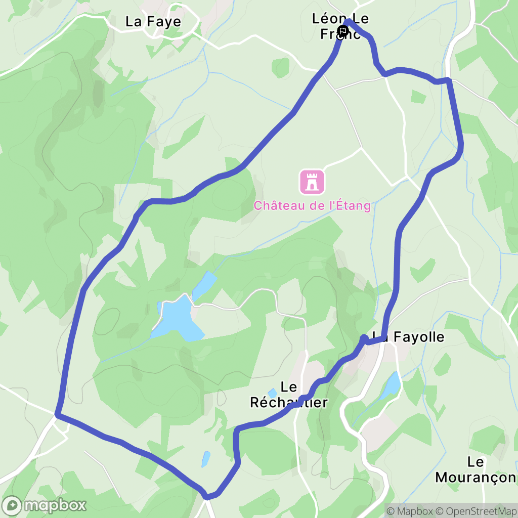 Bosroger : carte du parcours de randonnée - France
