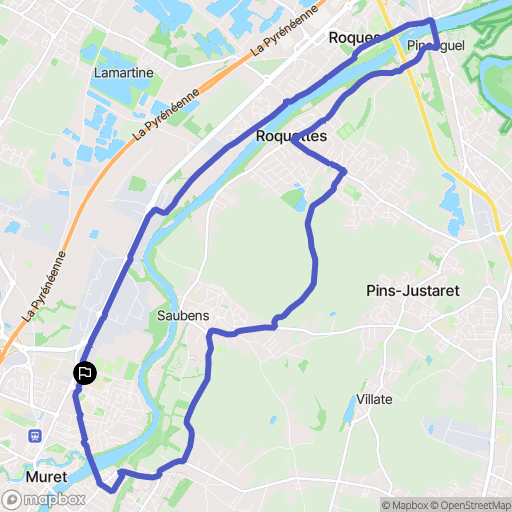 Muret : carte du parcours de randonnée - France