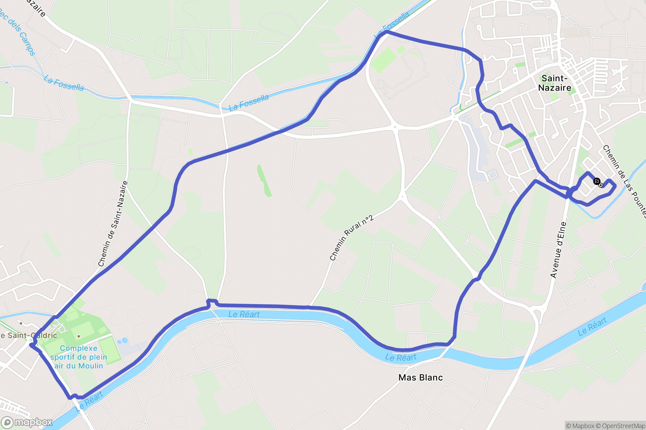 Saint-Nazaire : carte du parcours de randonnée - France