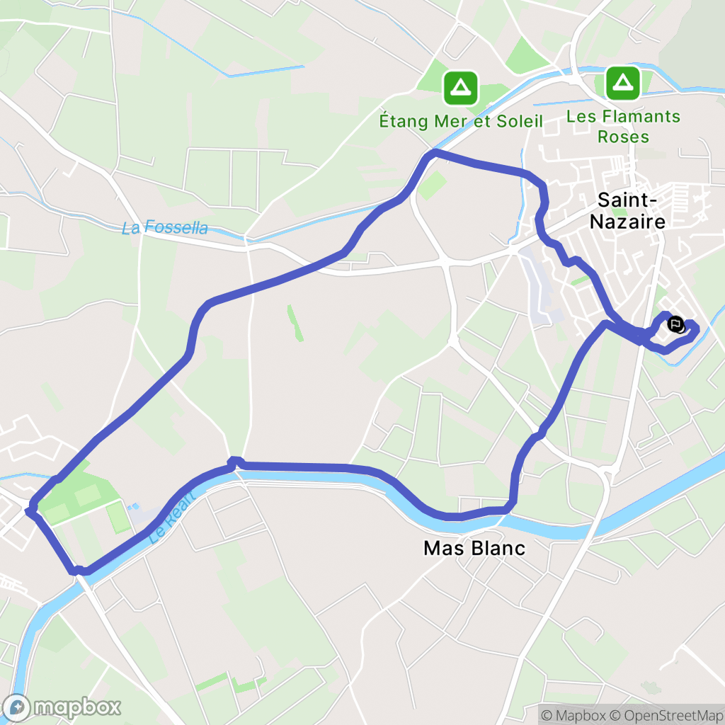Saint-Nazaire : carte du parcours de randonnée - France