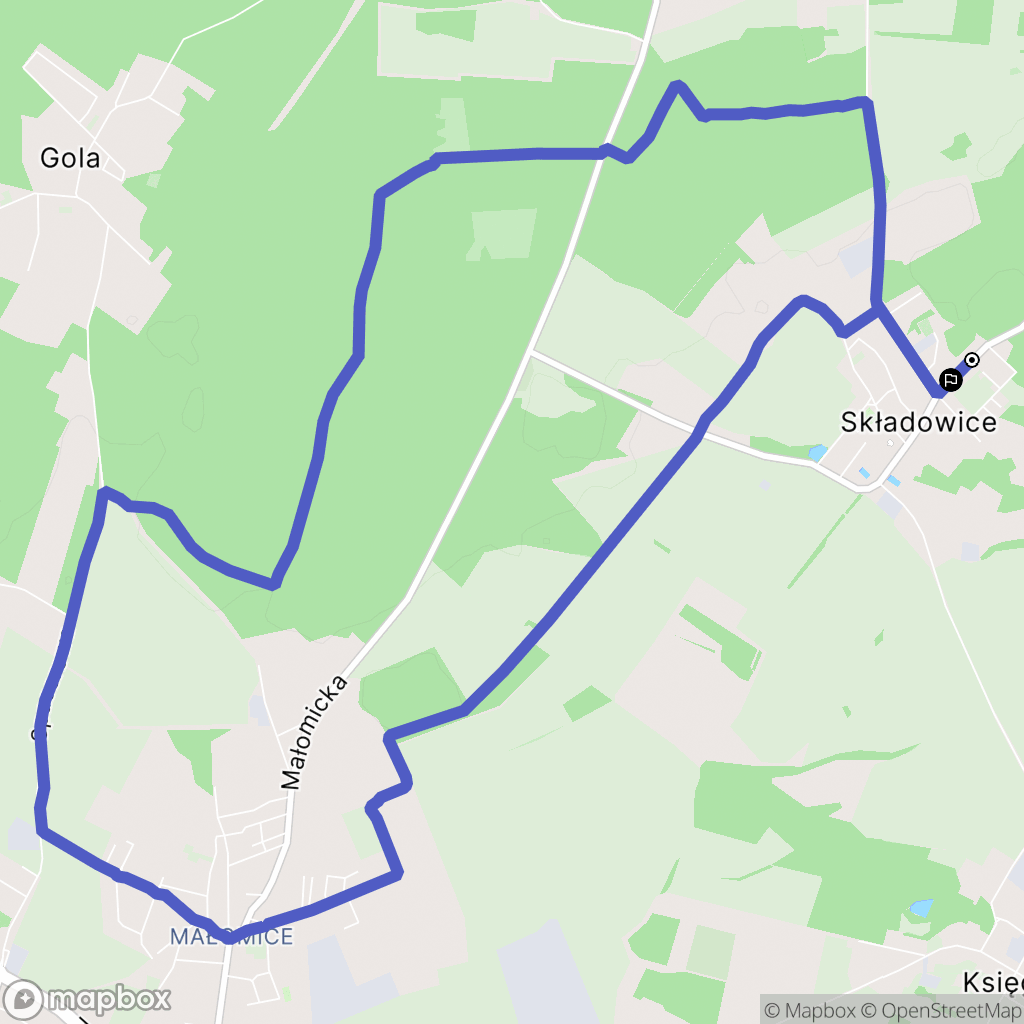 Składowice: mapa trasy - Poland