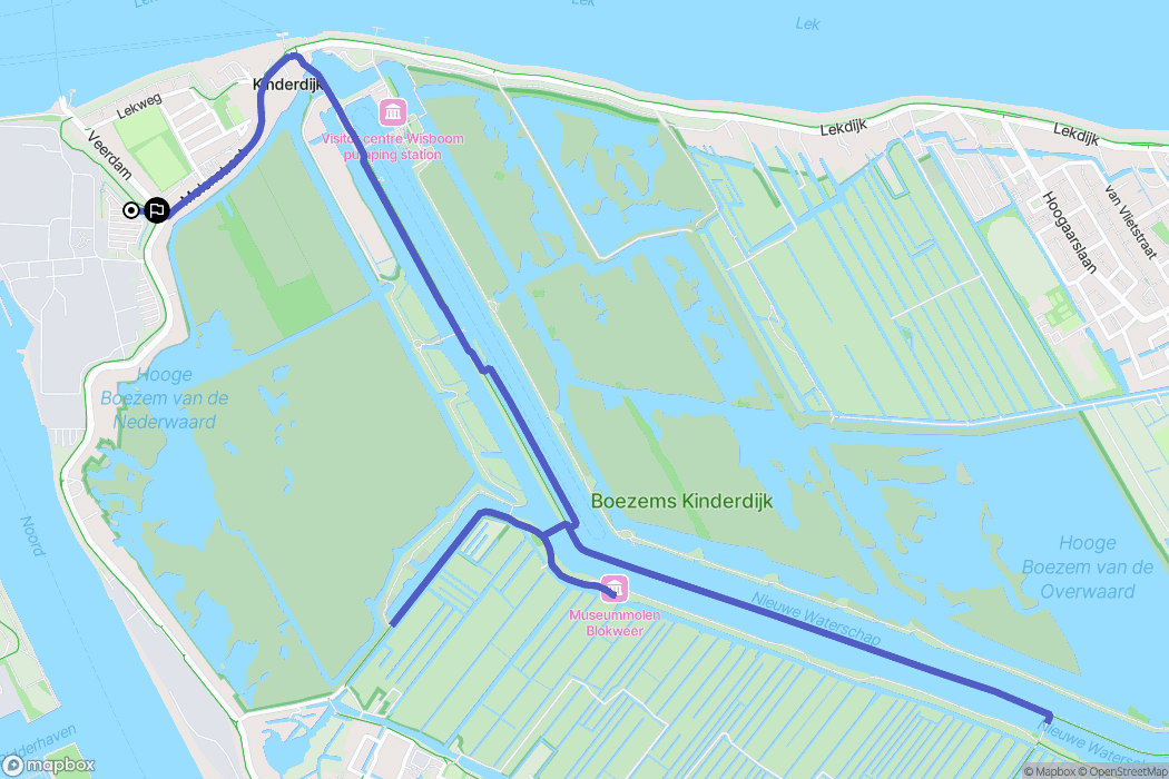 Kinderdijk: routekaart voor buitenactiviteiten - Netherlands