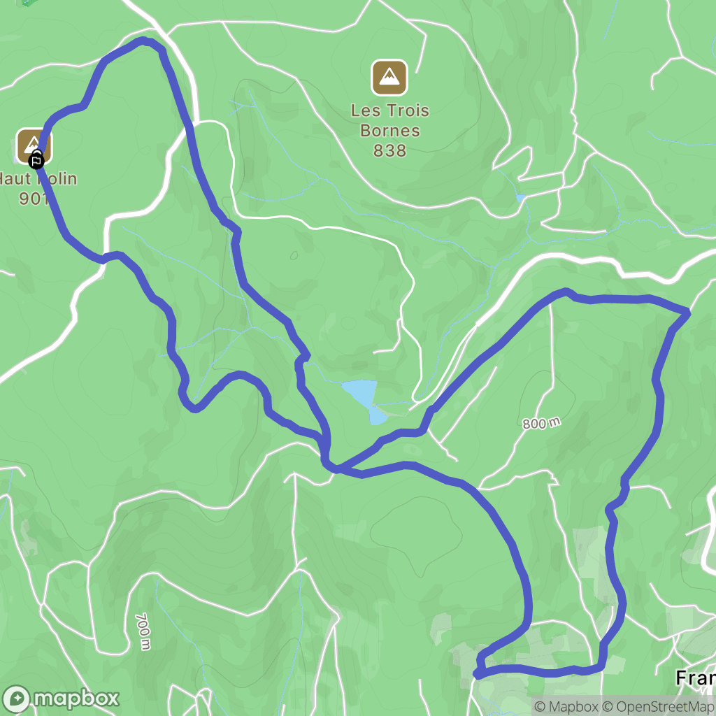 Saint-Prix : carte du parcours de randonnée - France