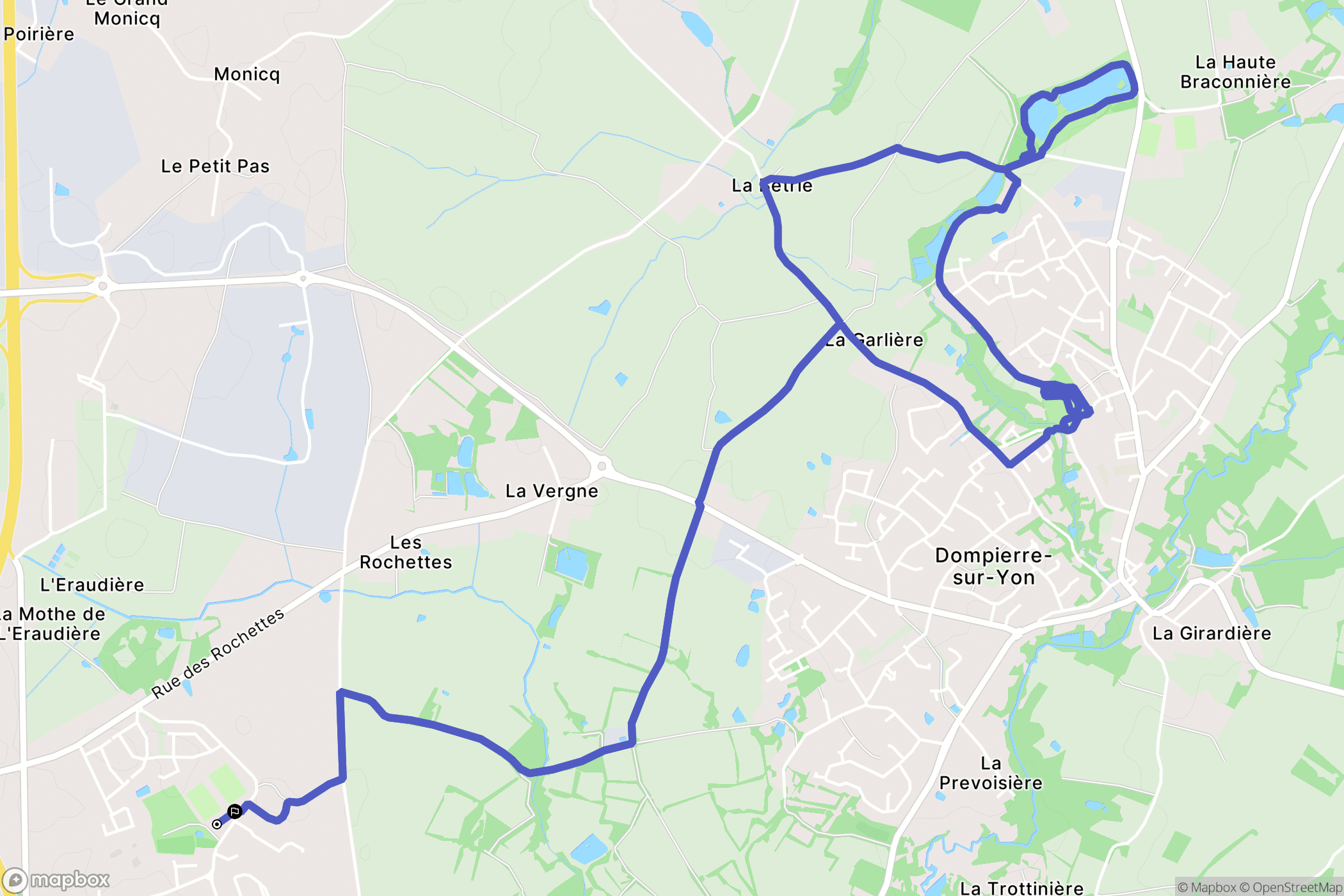 Le Poiré-sur-Vie : carte du parcours de randonnée - France