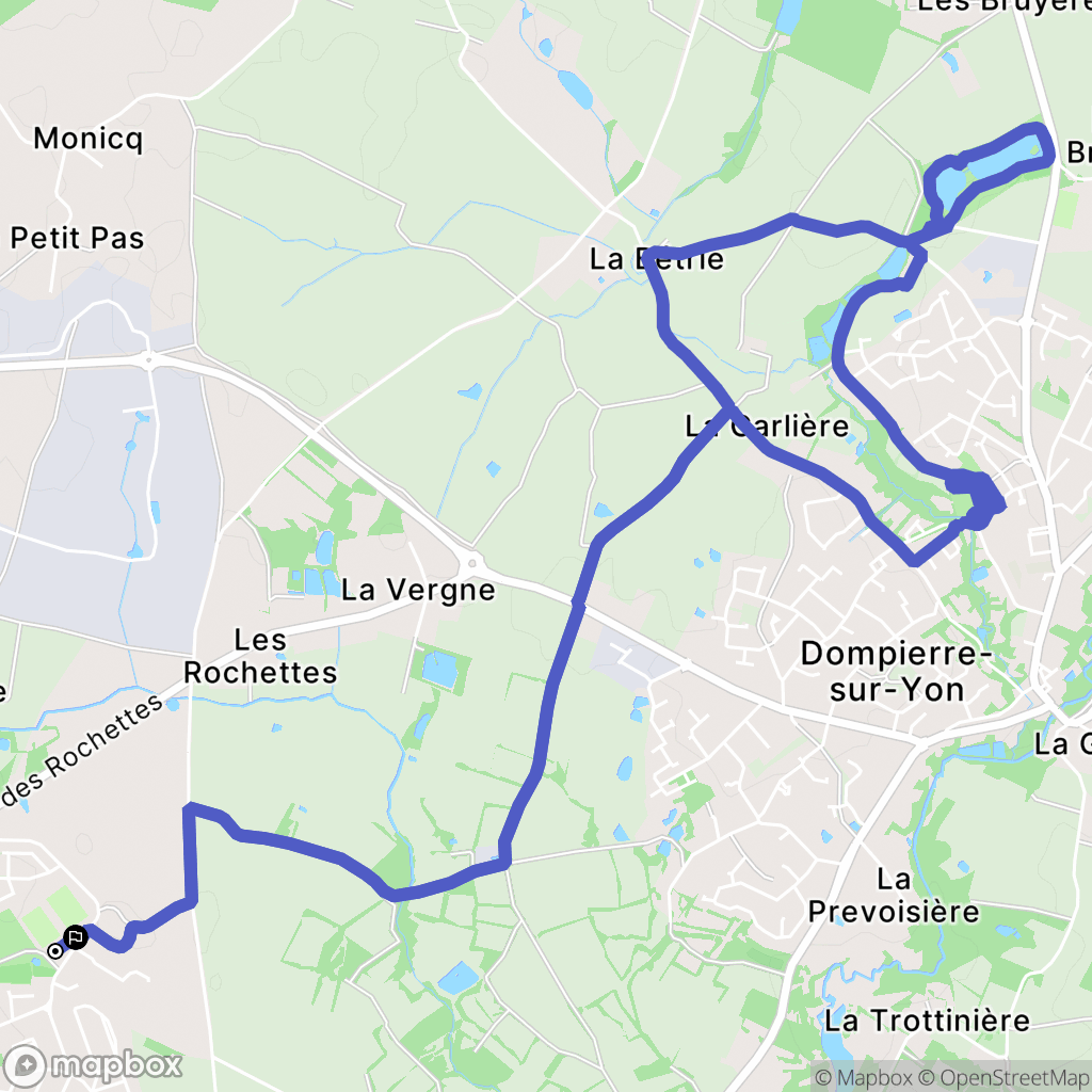 Le Poiré-sur-Vie : carte du parcours de randonnée - France