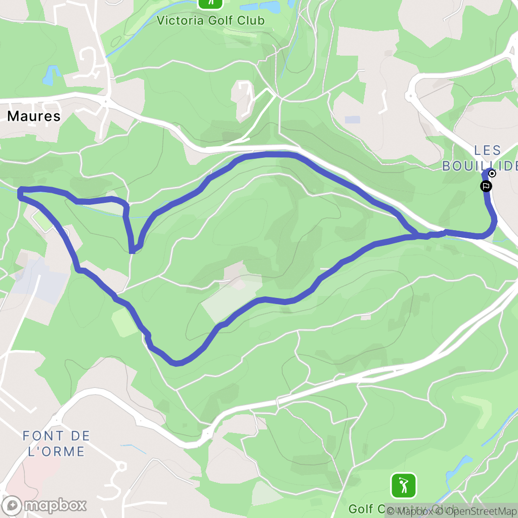 Valbonne : carte du parcours de randonnée - France