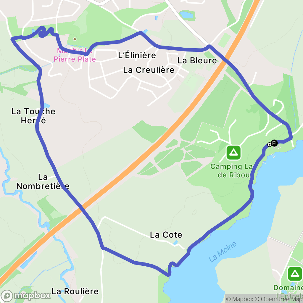 Cholet : carte du parcours de randonnée - France