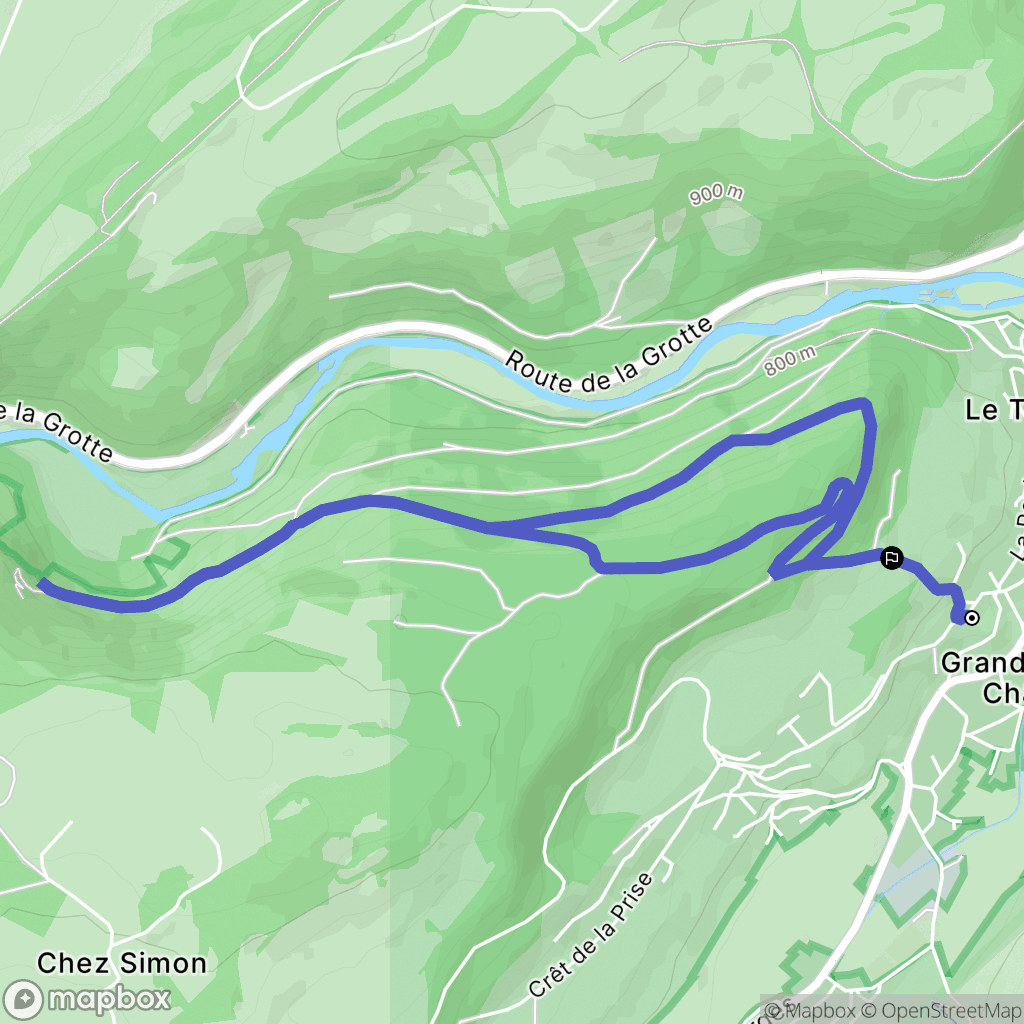 Grand'Combe-Châteleu : carte du parcours de randonnée - France