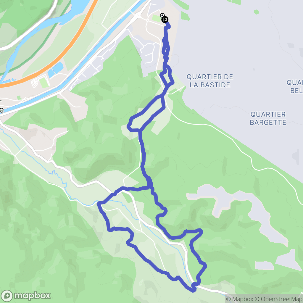 Saint-Paul-lès-Durance : carte du parcours de randonnée - France
