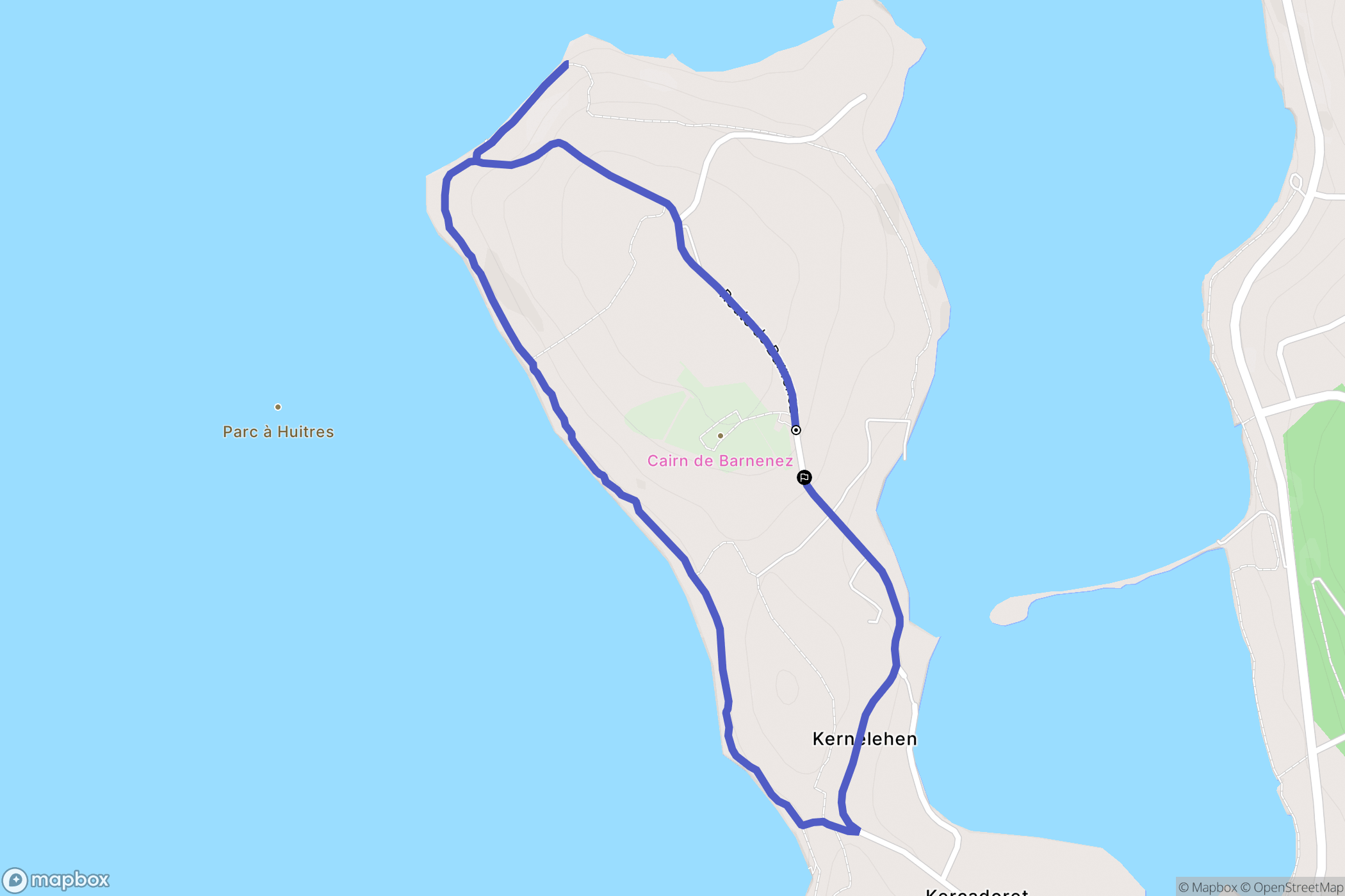 Plouezoc'h : carte du parcours de randonnée - France