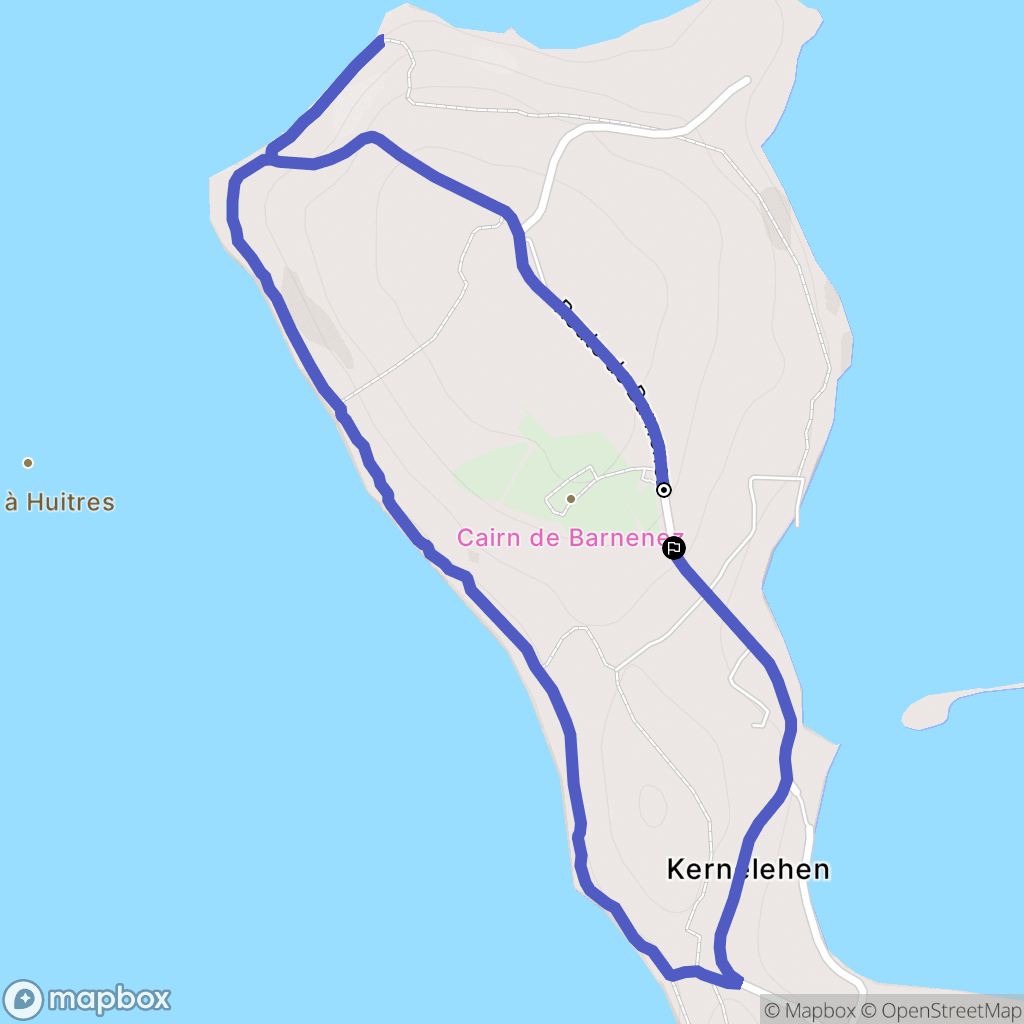 Plouezoc'h : carte du parcours de randonnée - France