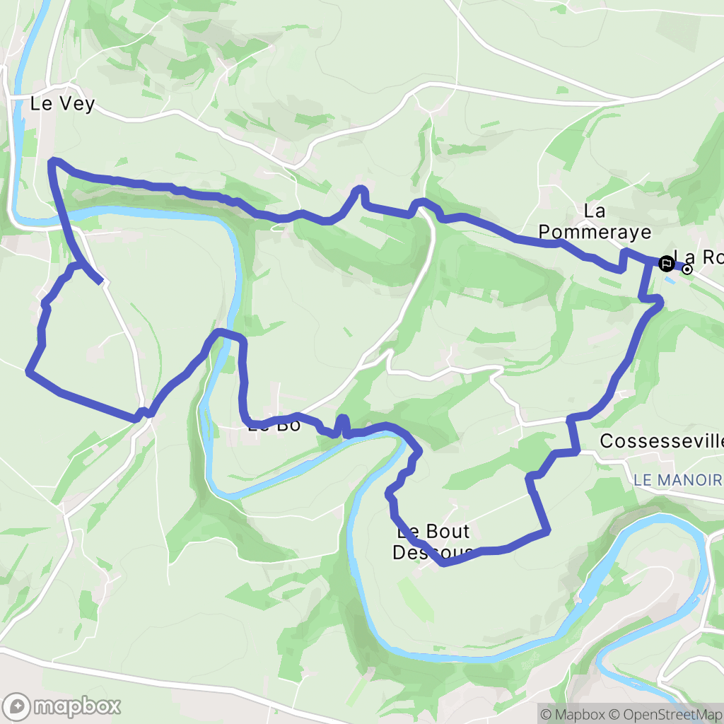La Pommeraye : carte du parcours de randonnée - France