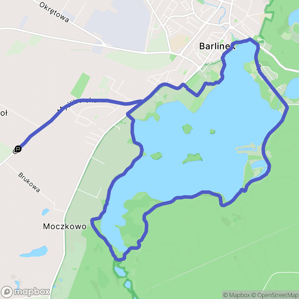Moczkowo: mapa trasy - Poland
