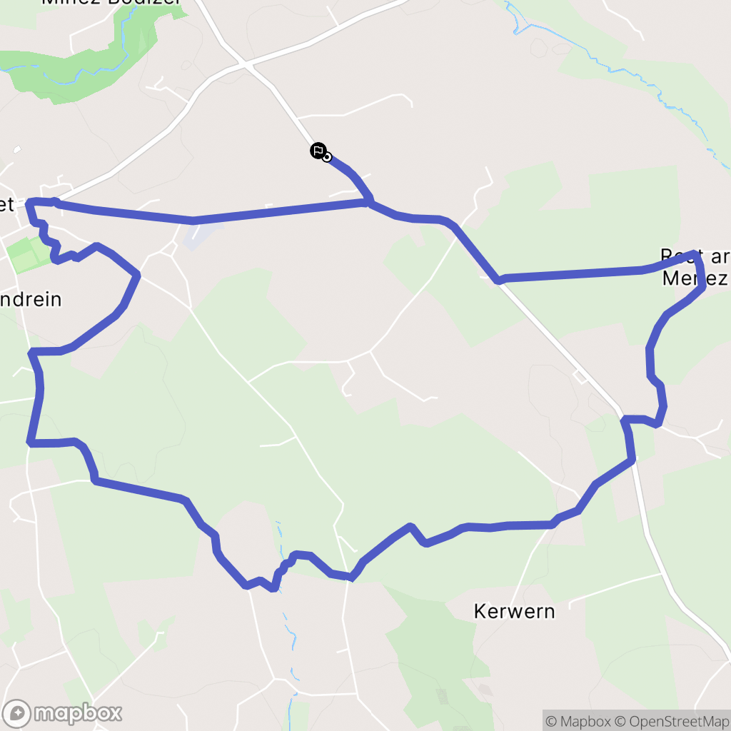 Spézet : carte du parcours de randonnée - France