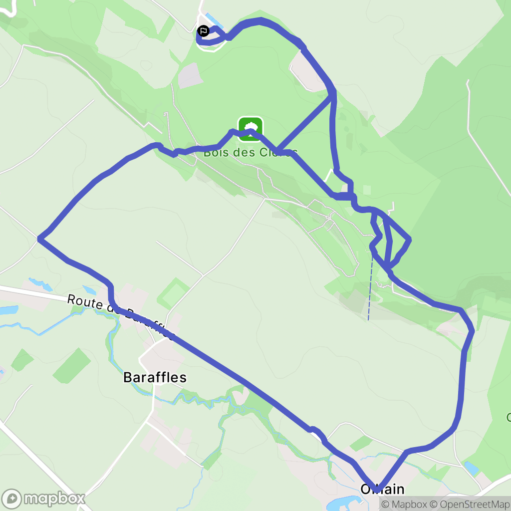Maisnil-lès-Ruitz : carte du parcours de randonnée - France