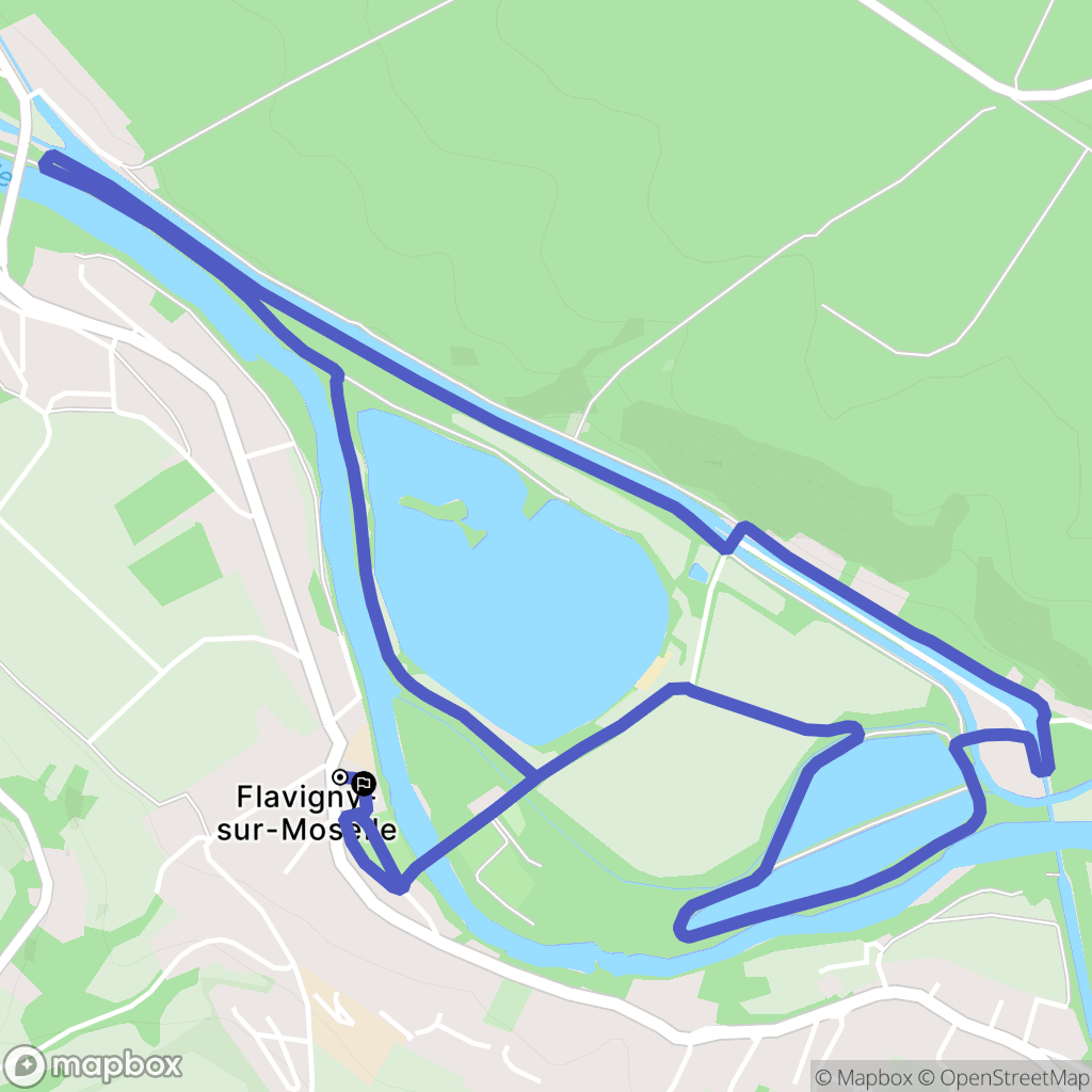 Flavigny-sur-Moselle : carte du parcours de randonnée - France