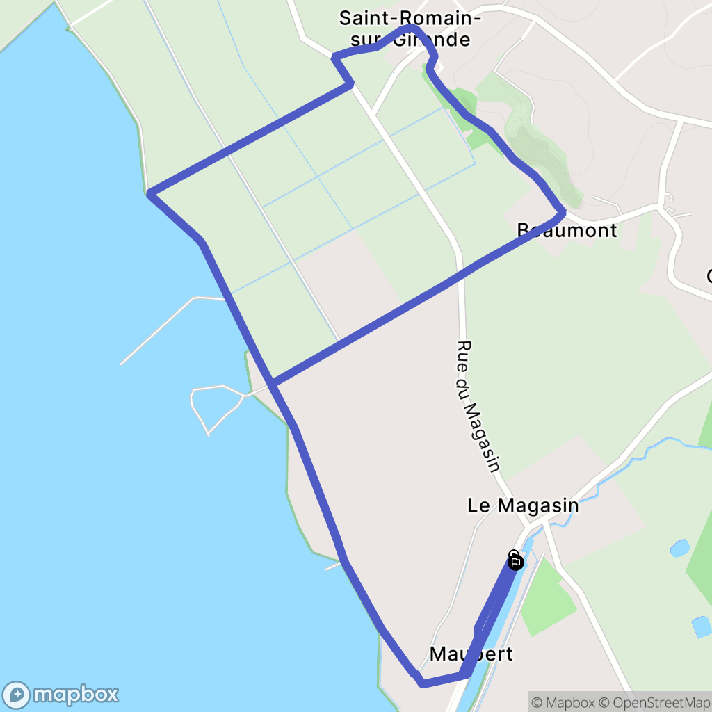 Saint-Fort-sur-Gironde : carte du parcours de randonnée - France