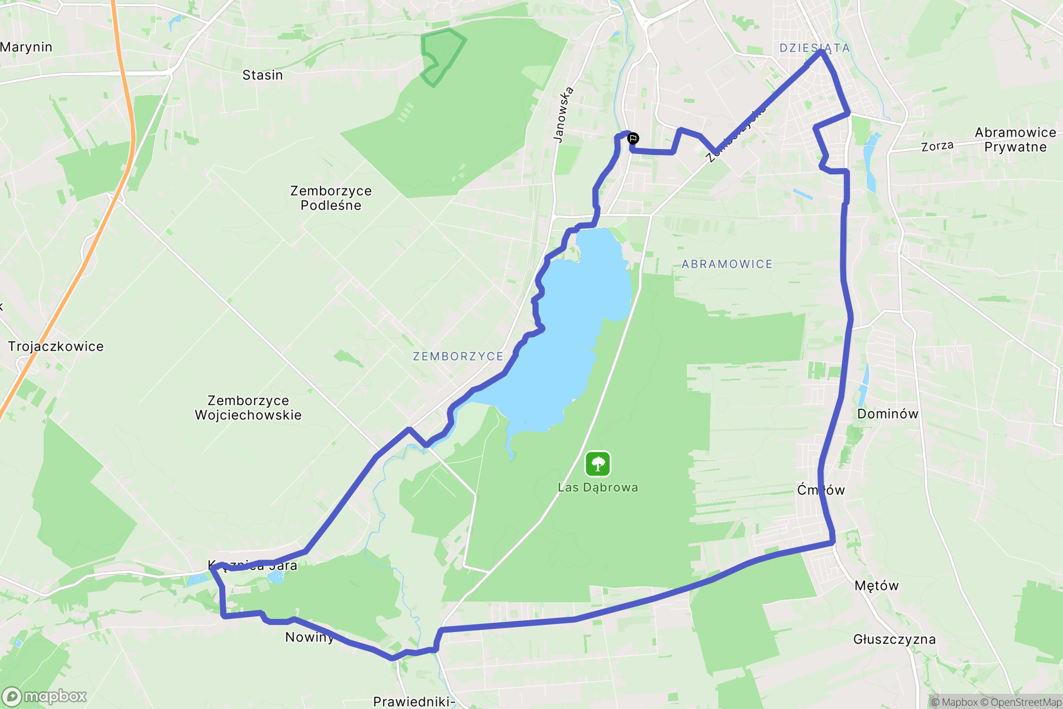 Lublin: mapa trasy - Poland