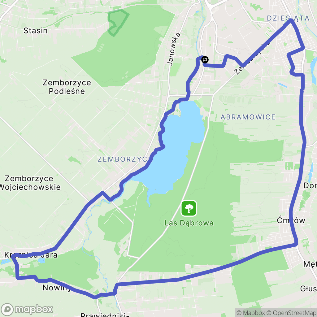 Lublin: mapa trasy - Poland