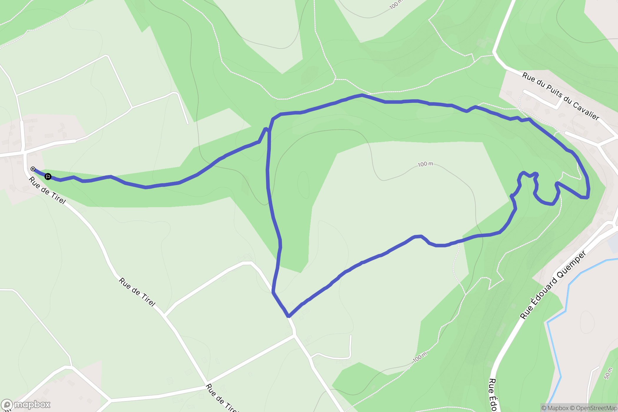 Trémuson : carte du parcours de randonnée - France