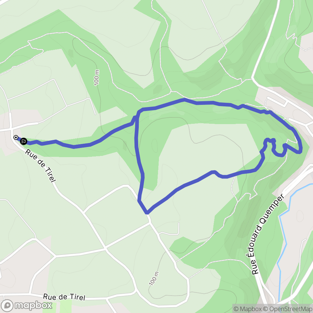 Trémuson : carte du parcours de randonnée - France