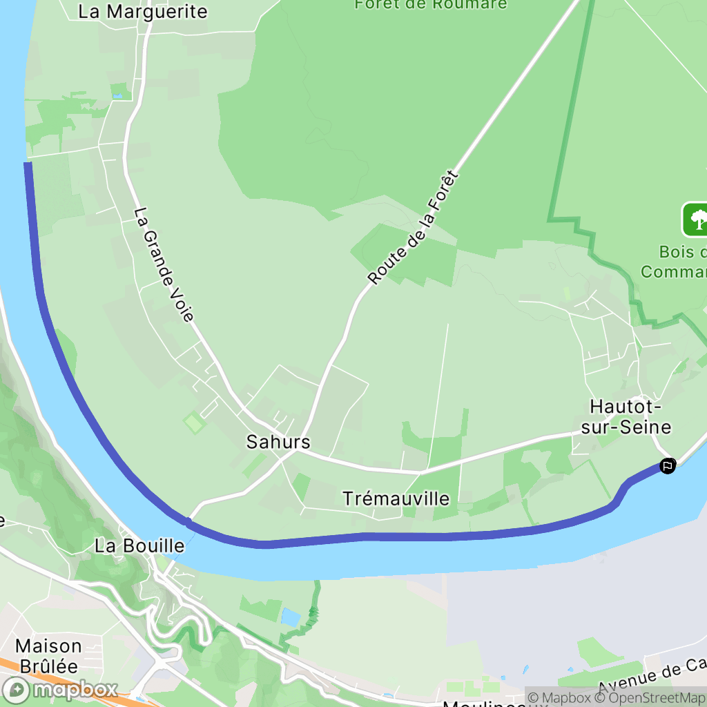 Hautot-sur-Seine : carte du parcours de randonnée - France