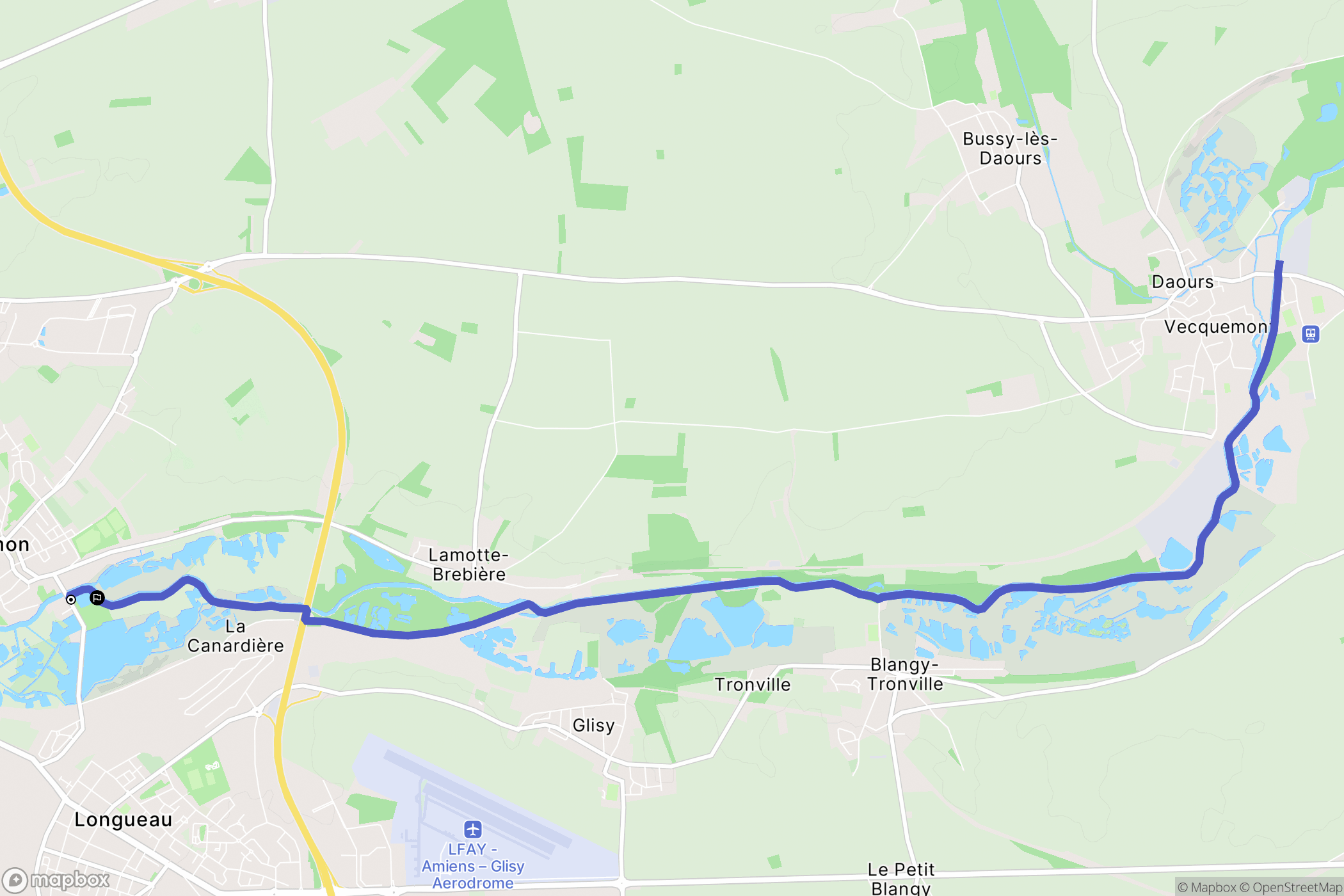 Camon : carte du parcours de randonnée - France