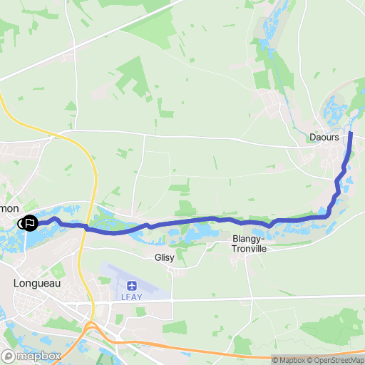 Camon : carte du parcours de randonnée - France